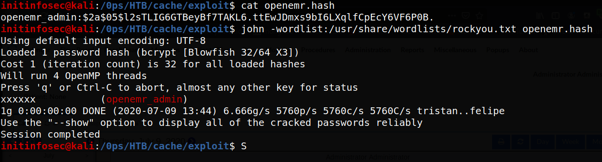 openemr_admin password